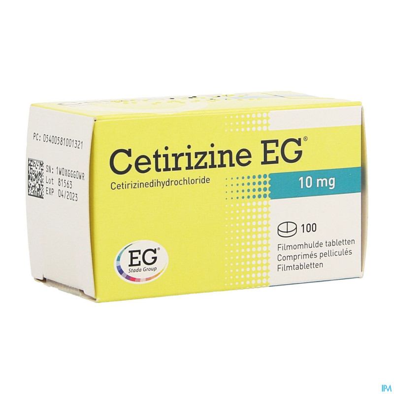 Cetirizine eg comp 100x10mg
