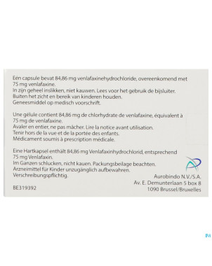 Venlafaxine retard ab  75,0mg caps lib. prol  28