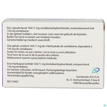 Venlafaxine retard ab 150,0mg caps lib. prol  28