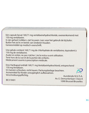 Venlafaxine retard ab 150,0mg caps lib. prol  28