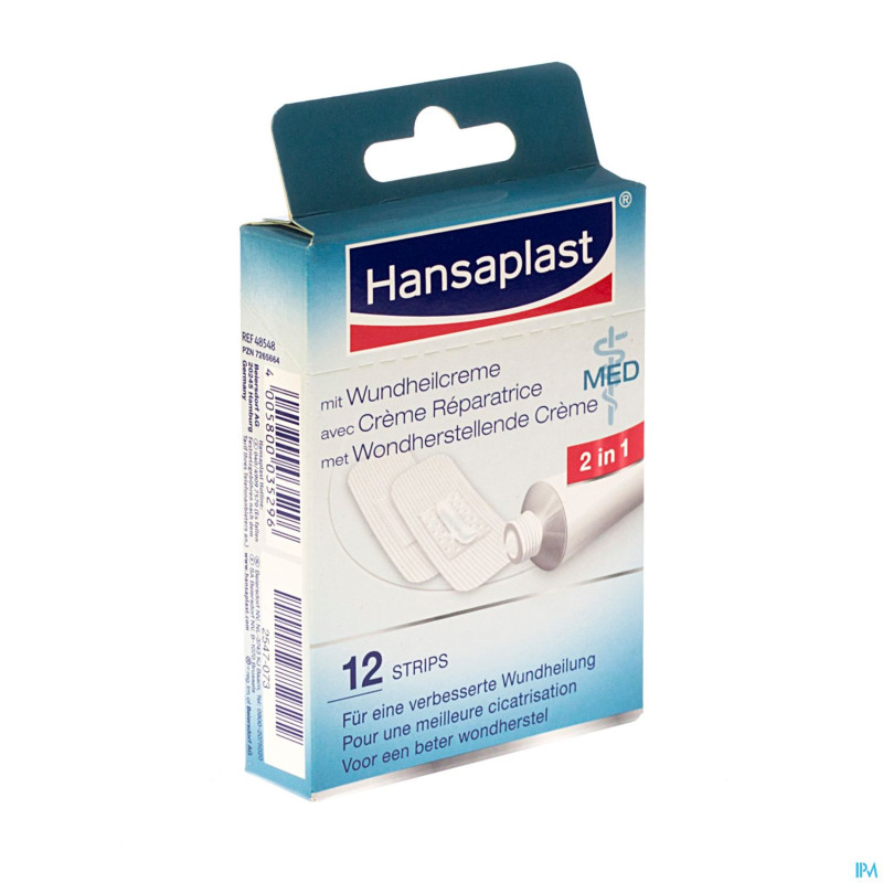 Hansaplast med pans avec cr reparatrice strips 12