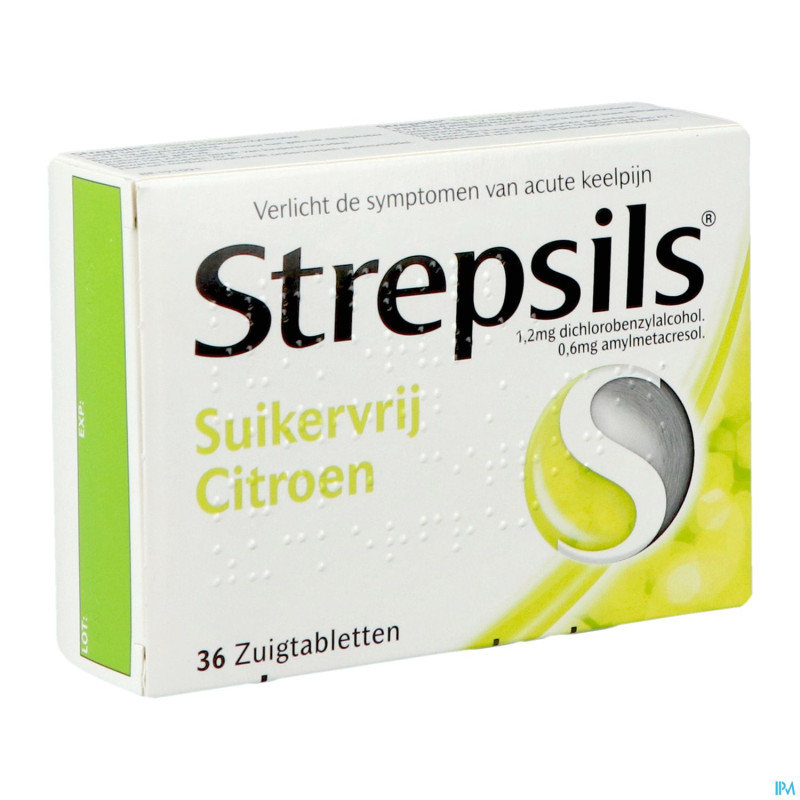 Strepsils s/sucre citron    past 36