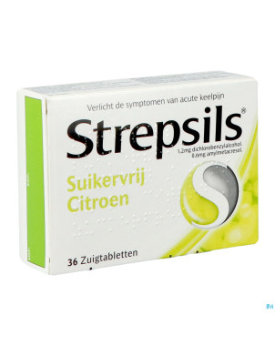 Strepsils s/sucre citron    past 36