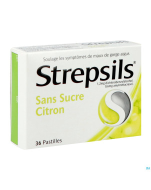 Strepsils s/sucre citron    past 36