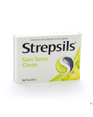 Strepsils s/sucre citron    past 36