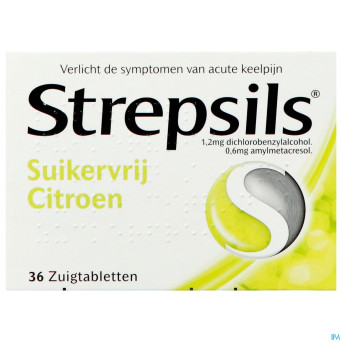 Strepsils s/sucre citron    past 36