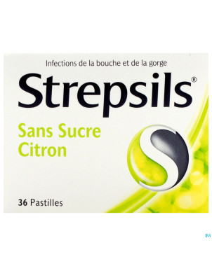 Strepsils s/sucre citron    past 36