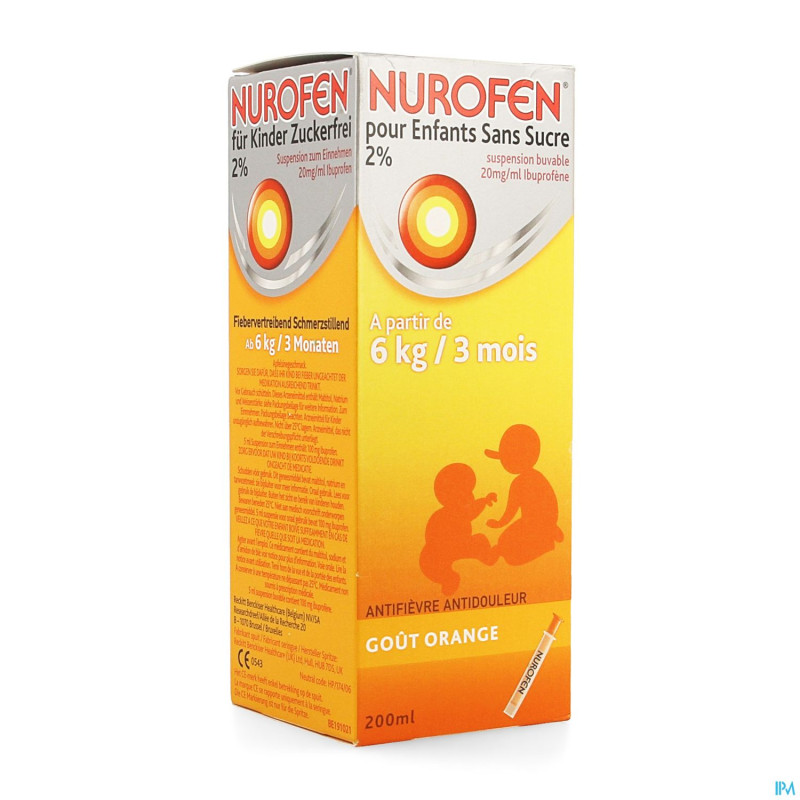 Nurofen enfant orange susp s/sucre    200ml
