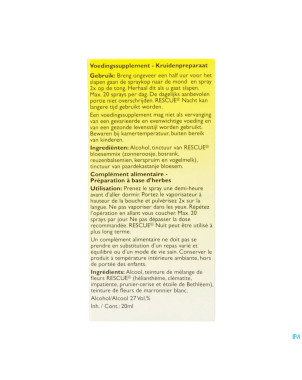 Bach rescue spray nuit    20ml