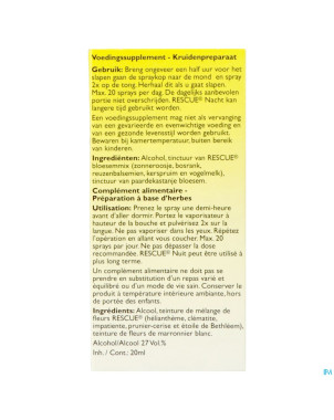 Bach rescue spray nuit    20ml