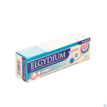 Elgydium junior dentifrice bubble 7-12ans tbe 50ml
