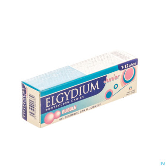 Elgydium junior dentifrice bubble 7-12ans tbe 50ml