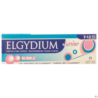 Elgydium junior dentifrice bubble 7-12ans tbe 50ml