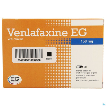 Venlafaxine eg 150 mg caps liberation prolonge 28