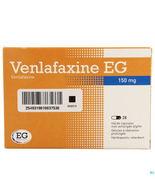 Venlafaxine eg 150 mg caps liberation prolonge 28