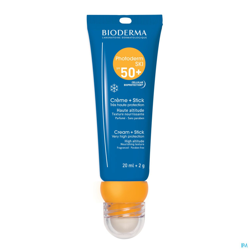 Bioderma photoderm ski ip50+ creme 20ml+stick