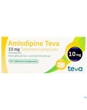 Amlodipine teva 10 mg tabl blister 30