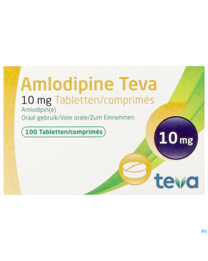 Amlodipine teva 10 mg tabl blister 100