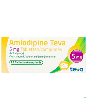 Amlodipine teva  5 mg tabl blister 28