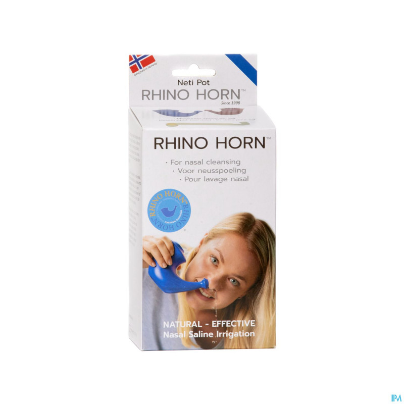 Rhino horn lave nez bleu