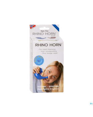 Rhino horn lave nez bleu