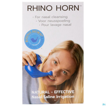 Rhino horn lave nez bleu
