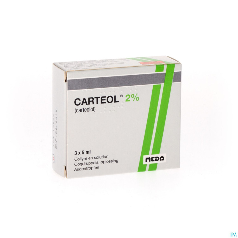 Carteol collyre 2% 3 x 5 ml