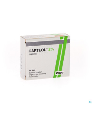 Carteol collyre 2% 3 x 5 ml
