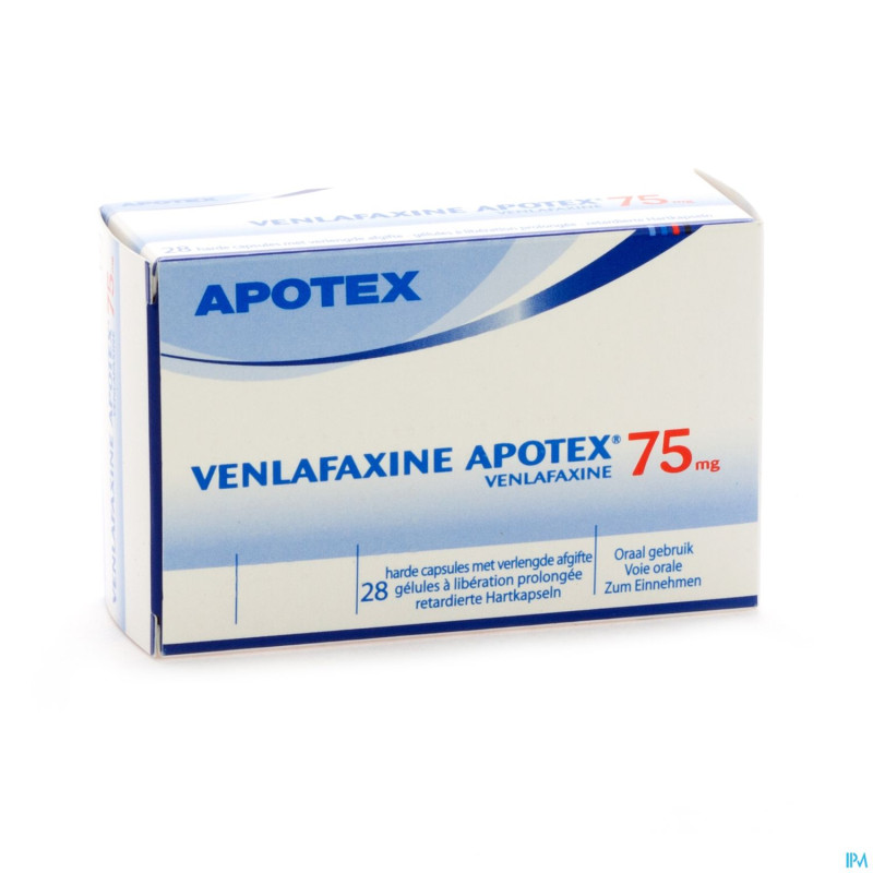 Venlafaxine apotex  75mg caps liber prolonge 28