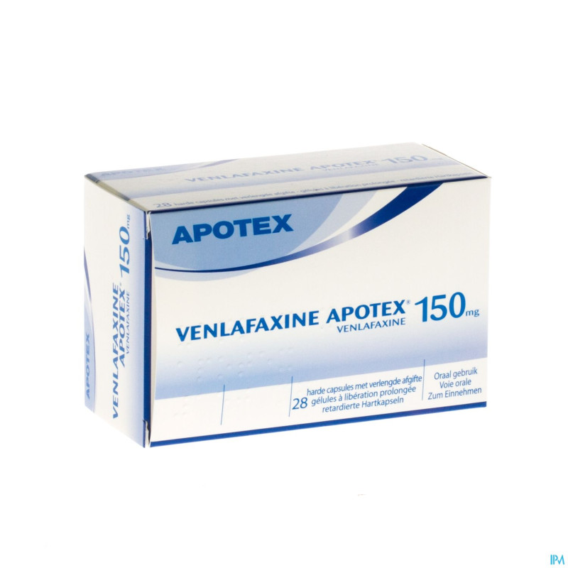 Venlafaxine apotex 150mg caps liber prolonge 28