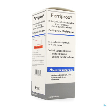 Ferriprox sol buv 100mg/ml 500ml