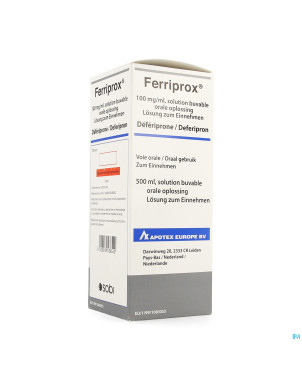Ferriprox sol buv 100mg/ml 500ml