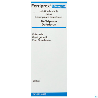 Ferriprox sol buv 100mg/ml 500ml