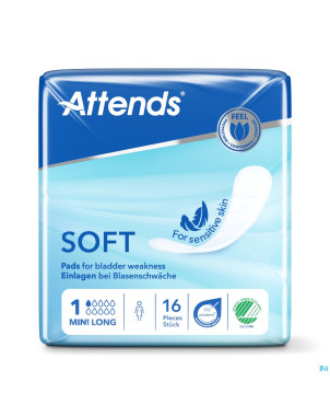 Attends soft 1 mini long    couche anatom. 1x16