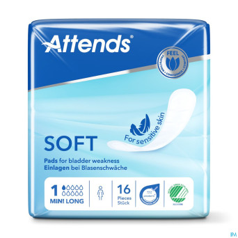 Attends soft 1 mini long    couche anatom. 1x16