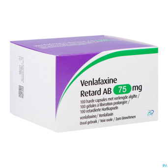 Venlafaxine retard ab  75,0mg caps lib. prol 100