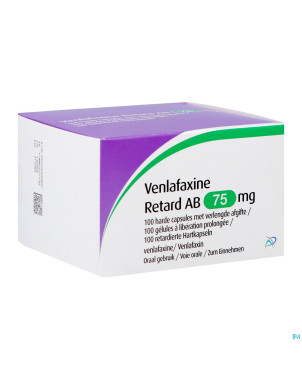 Venlafaxine retard ab  75,0mg caps lib. prol 100