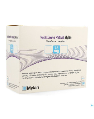 Venlafaxine retard ab  75,0mg caps lib. prol 100
