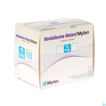 Venlafaxine retard ab  75,0mg caps lib. prol 100