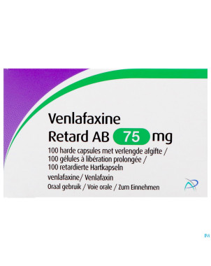 Venlafaxine retard ab  75,0mg caps lib. prol 100