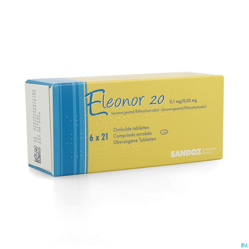 Eleonor 0,1mg/0,02mg tabl enrobee  6x21