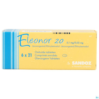 Eleonor 0,1mg/0,02mg tabl enrobee  6x21