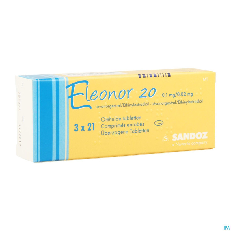 Eleonor 0,1mg/0,02mg tabl enrobee  3x21