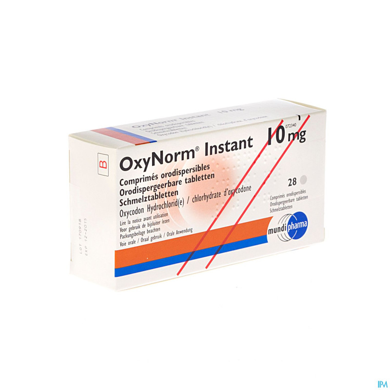 Oxynorm instant tabl 28 x 10 mg