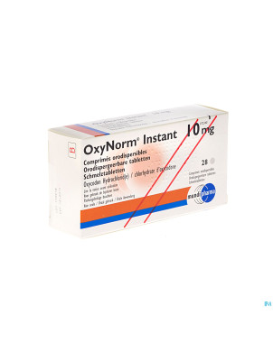 Oxynorm instant tabl 28 x 10 mg