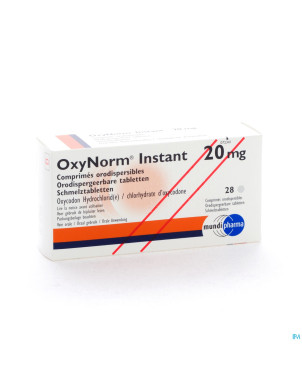 Oxynorm instant tabl 28 x 20 mg