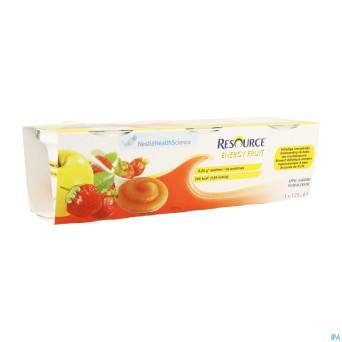 Resource energy fruit pomme-fraise  cups 3x125g