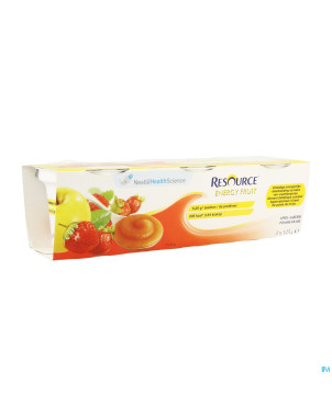 Resource energy fruit pomme-fraise  cups 3x125g