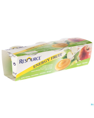 Resource energy fruit pomme    cups 3x125g