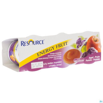 Resource energy fruit pomme-prune   cups 3x125g